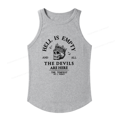 Pagewings Slim Fit Hell is Empty and all the Devils are Here Women's Fitted Tank Top