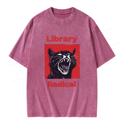 Pagewings Library Radical Unisex Washed T-shirt