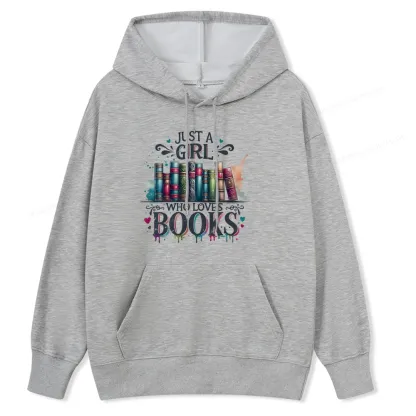Pagewings Just A Girl Who Loves Books Unisex Classic Hoodie