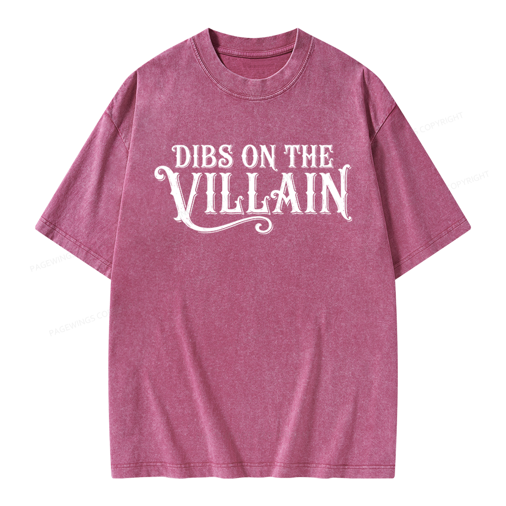 Pagewings Dibs On The Villain Unisex Washed T-shirt