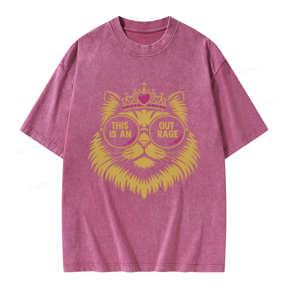 Pagewings This Is An Outrage Unisex Washed T-shirt