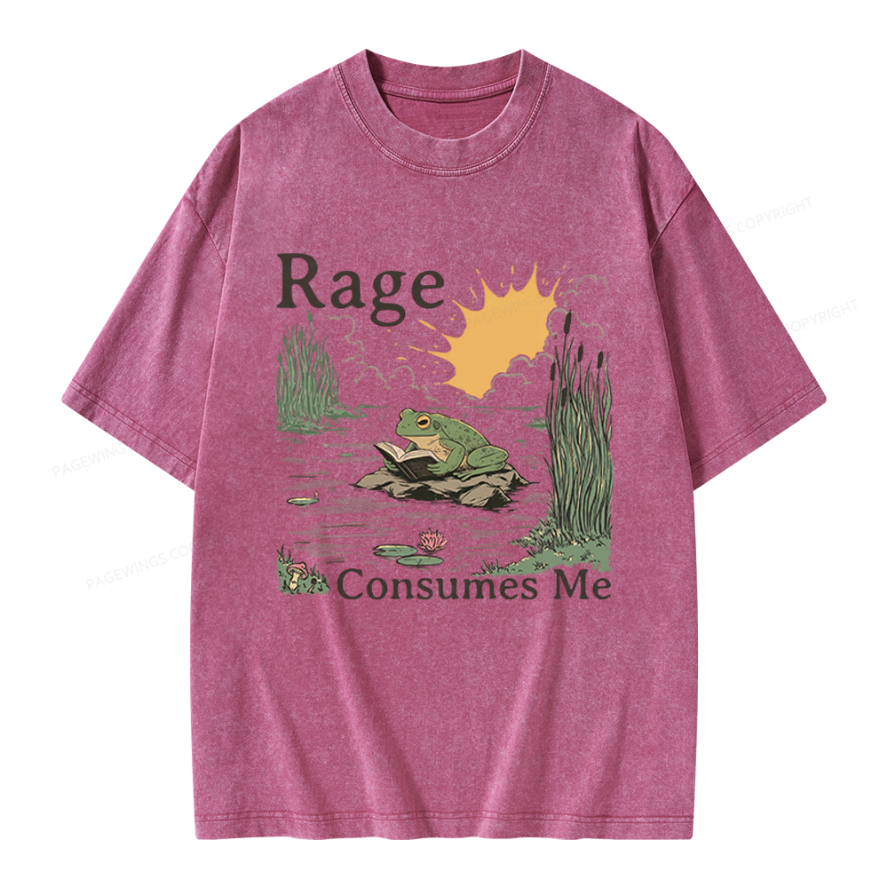 Pagewings Rage Consumes Me Unisex Washed T-shirt