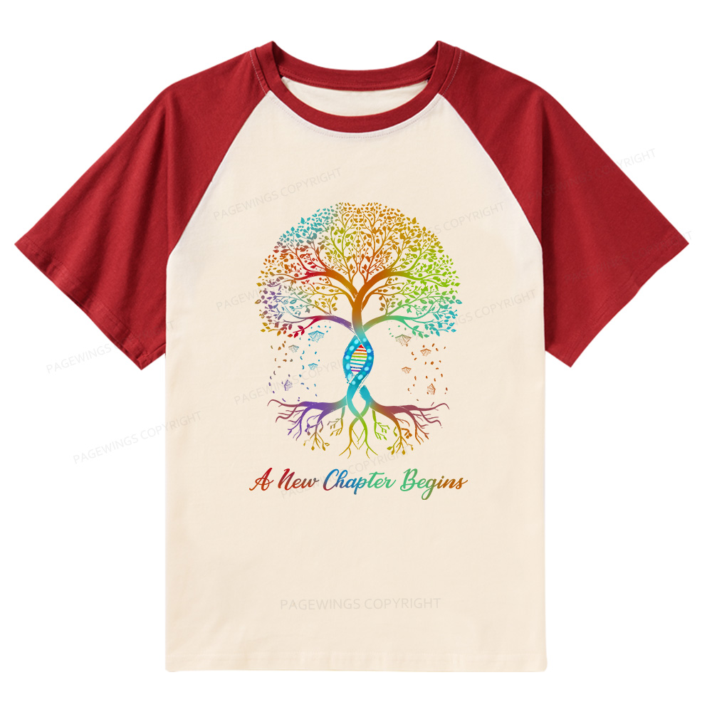 Pagewings A New Chapter Begins Raglan T-shirt