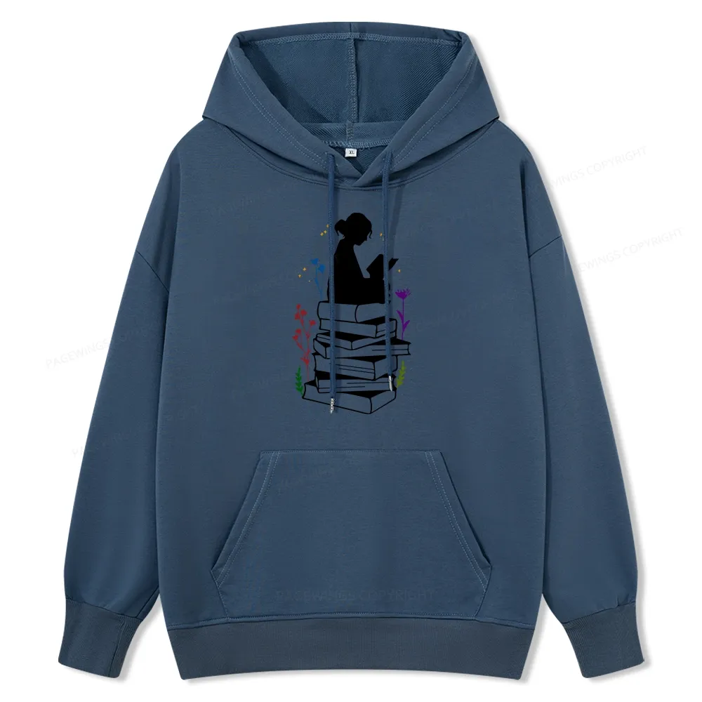 Pagewings Girl Reading Unisex Classic Hoodie