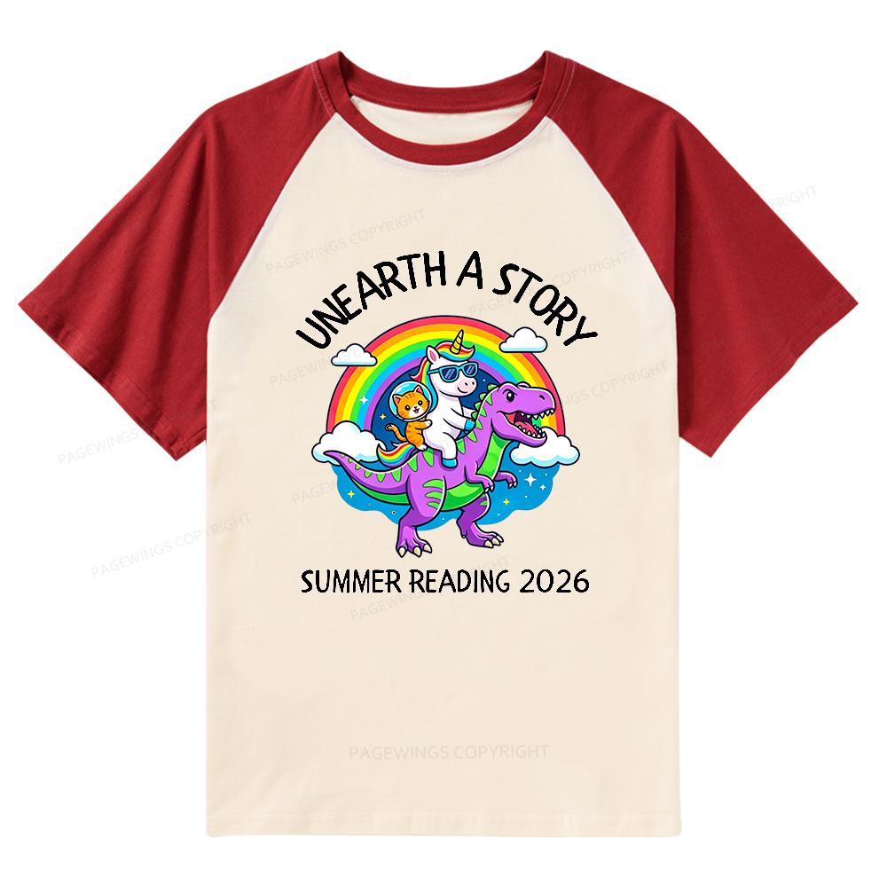 Pagewings Summer Reading Raglan T-shirt