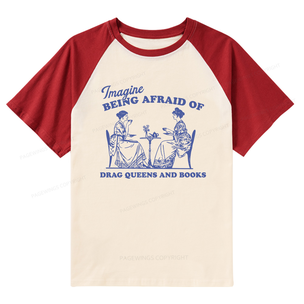 Pagewings Drag Queens Raglan T-shirt