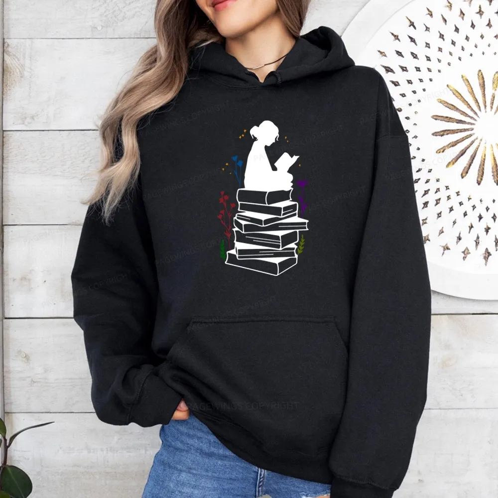 Pagewings Girl Reading Unisex Classic Hoodie