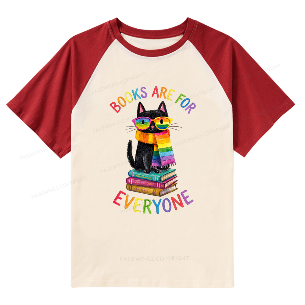 Pagewings Books Are For Everyone Raglan T-shirt