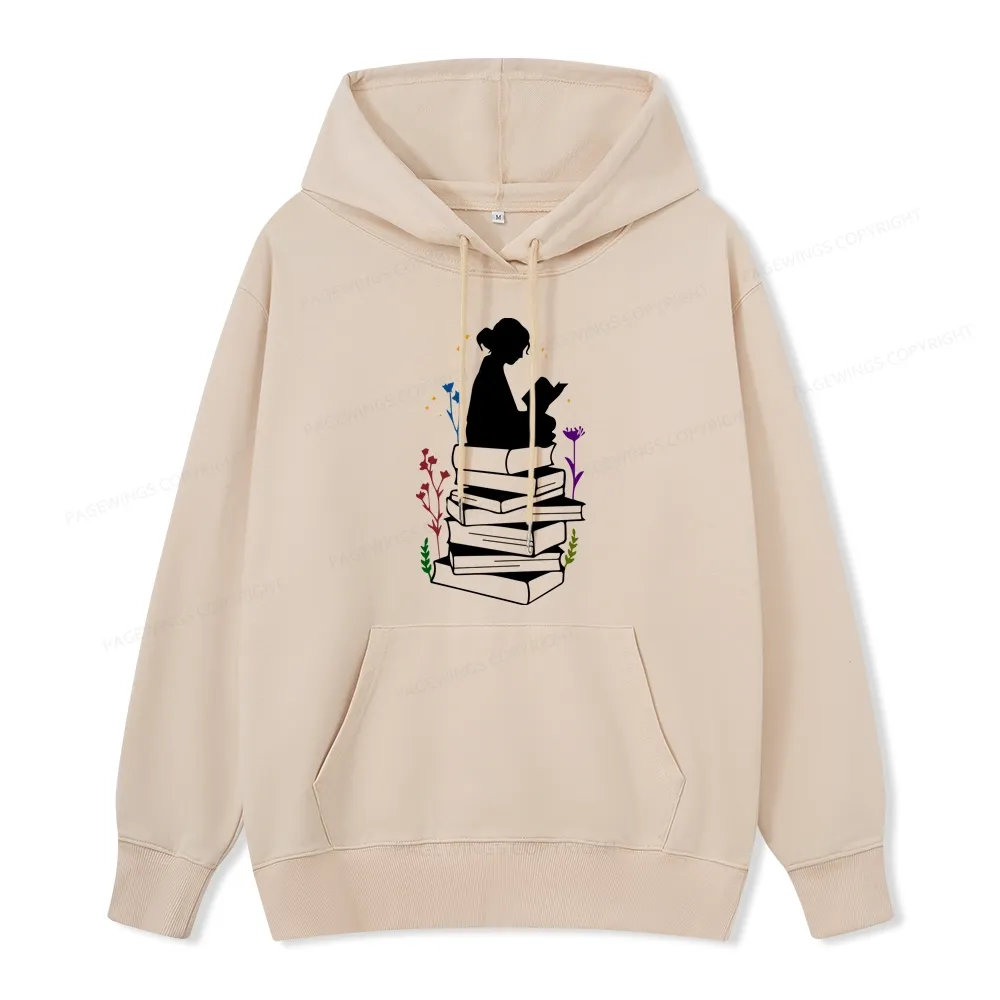 Pagewings Girl Reading Unisex Classic Hoodie