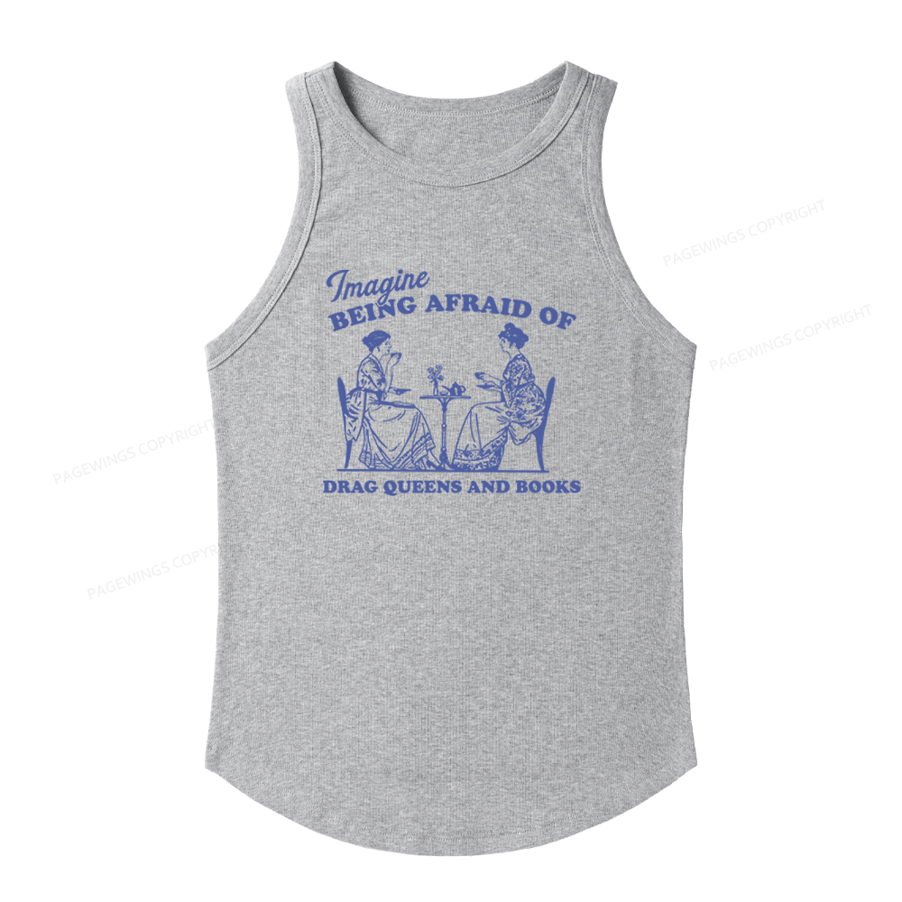 Pagewings Slim Fit Drag Queens Women's Fitted Tank Top