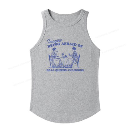 Pagewings Slim Fit Drag Queens Women's Fitted Tank Top