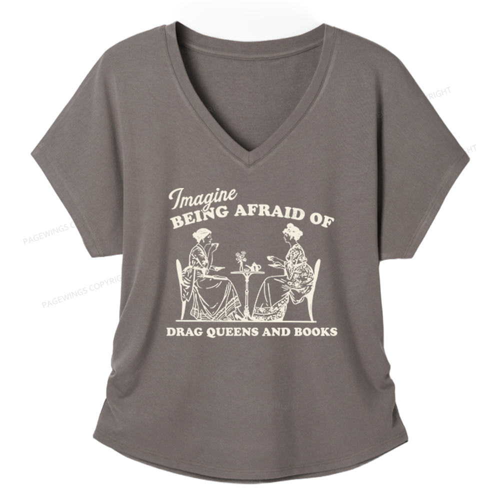 Pagewings Drag Queens Soft Women's Modal V-neck T-shirt