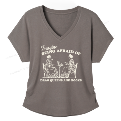 Pagewings Drag Queens Soft Women's Modal V-neck T-shirt