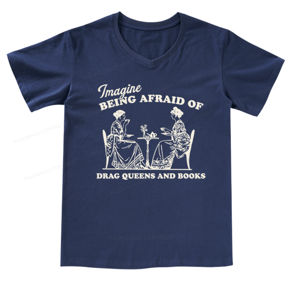 Pagewings Drag Queens V-neck T-shirt