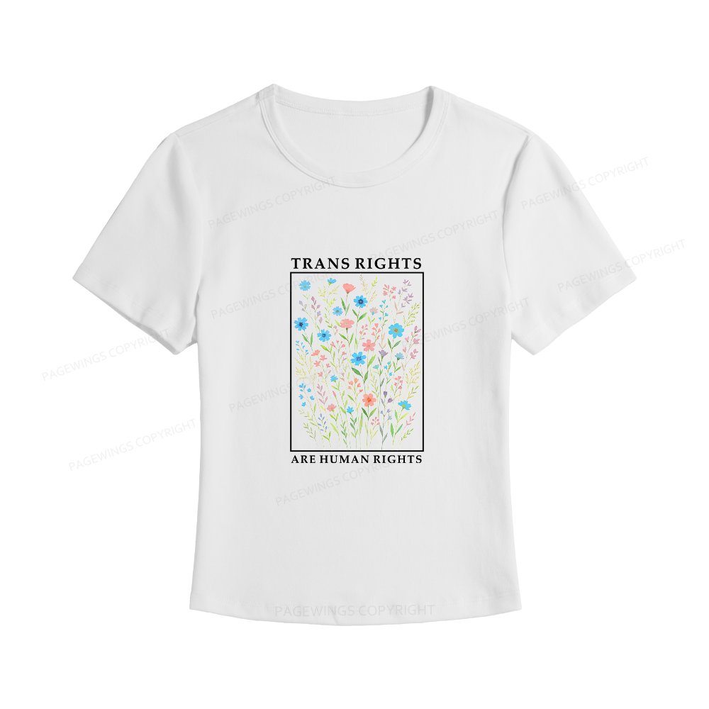 Pagewings Trans Rights Are Human Rights Women's Baby Tee