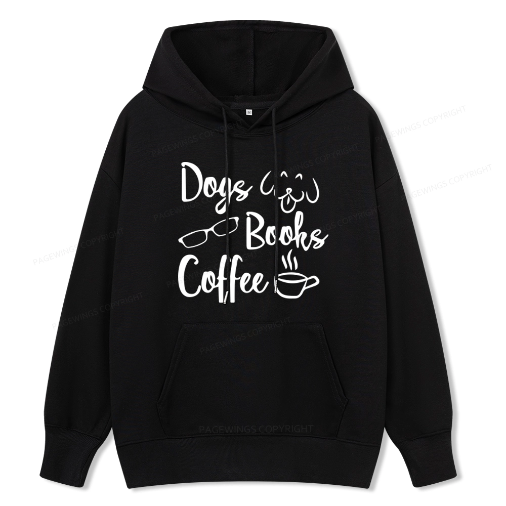 Pagewings Dogs Books Coffee Unisex Classic Hoodie