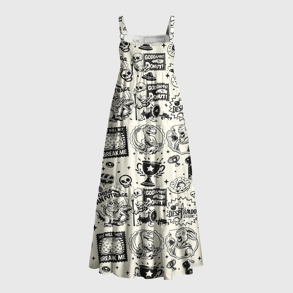 Pagewings Square Neck Outrage  Maxi Dress