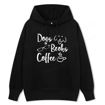 Pagewings Dogs Books Coffee Unisex Classic Hoodie