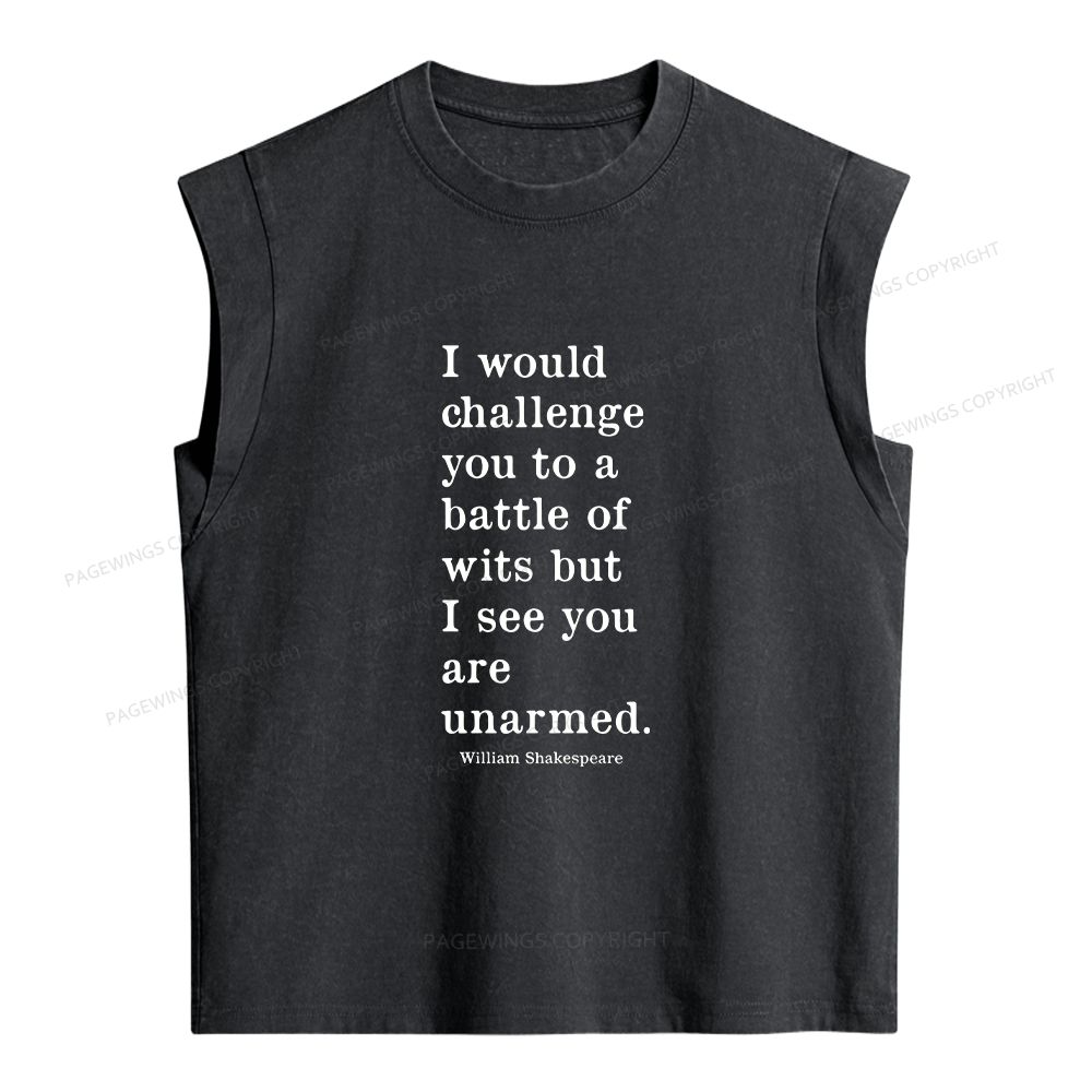 Pagewings Shakespeare Quote Women's Washed Tank Top