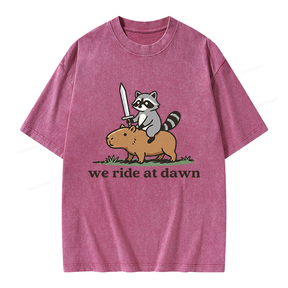 Pagewings We Read At Dawn Unisex Washed T-shirt