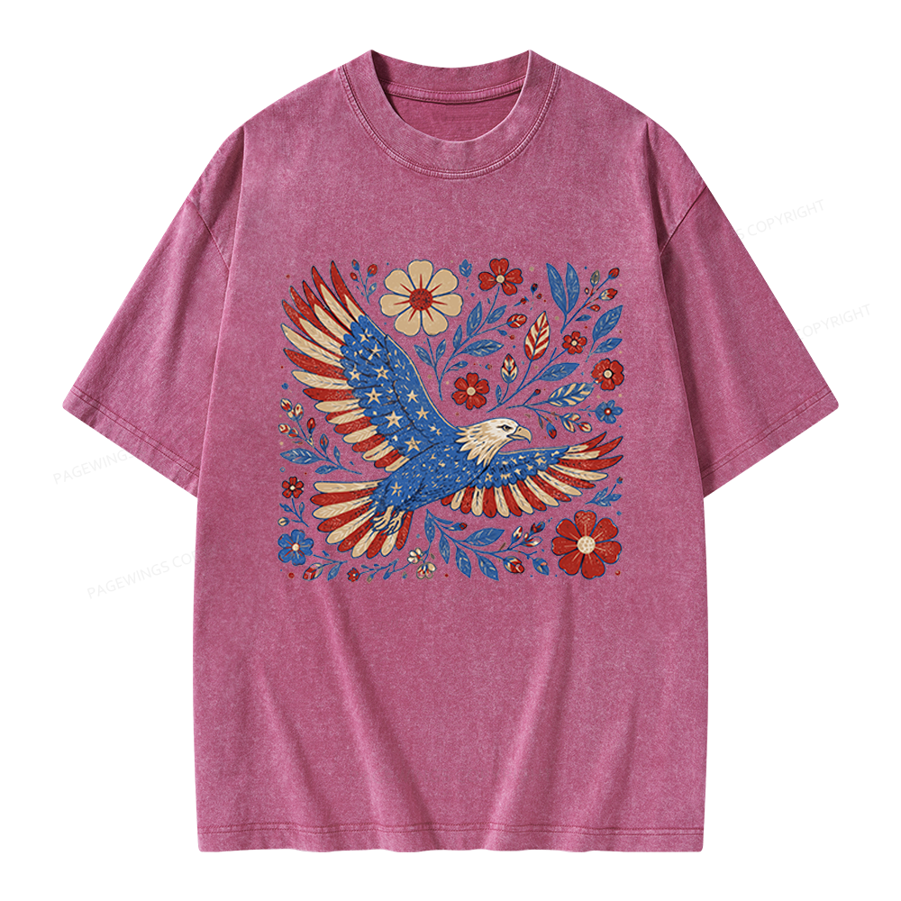 Pagewings Freedom Unisex Washed T-shirt