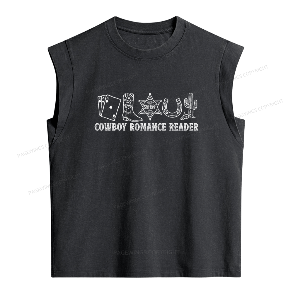 Pagewings Cowboy Romance Reader Women's Washed Tank Top