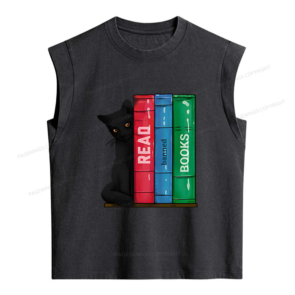 Pagewings Read Banned Books Women's Washed Tank Top