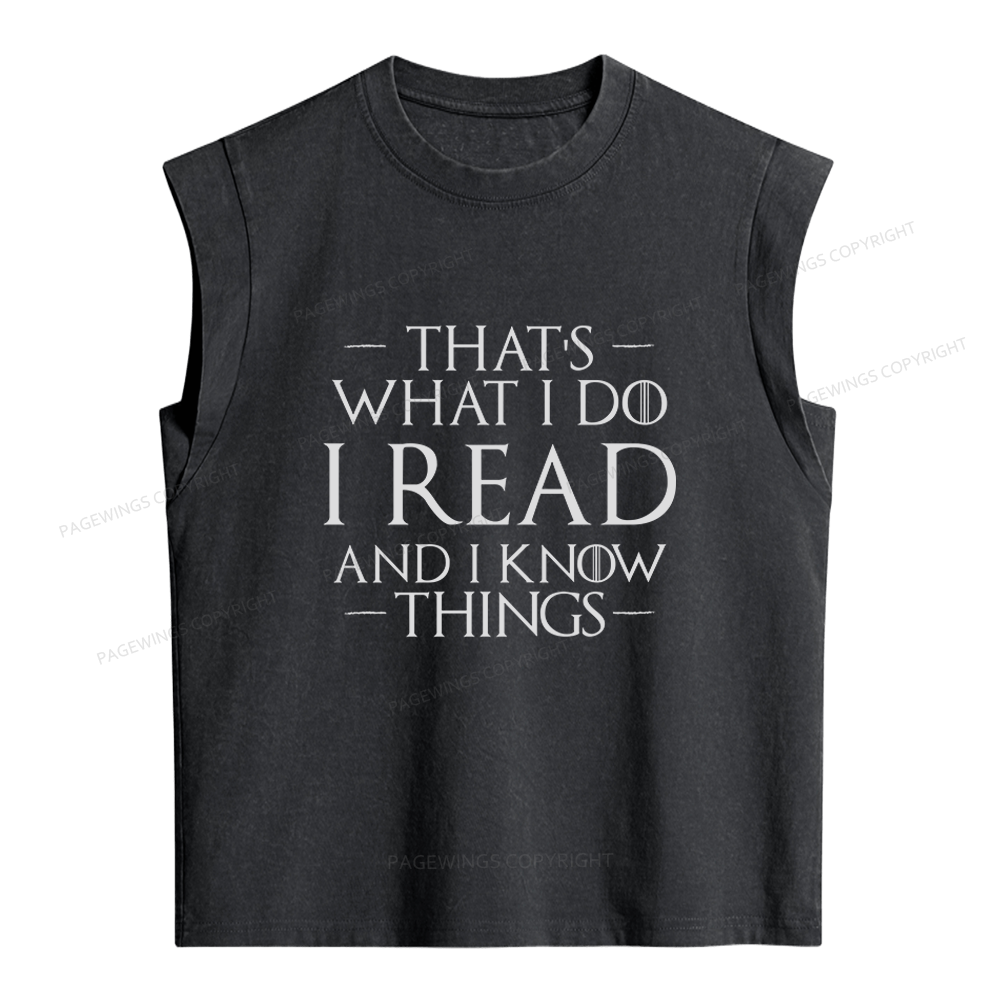 Pagewings That's What I Do Women's Washed Tank Top