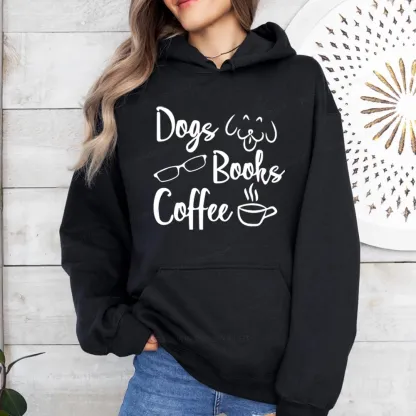 Pagewings Dogs Books Coffee Unisex Classic Hoodie