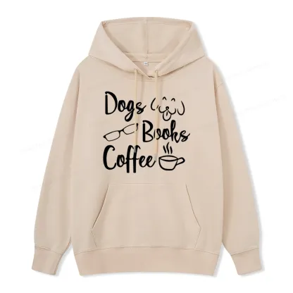 Pagewings Dogs Books Coffee Unisex Classic Hoodie