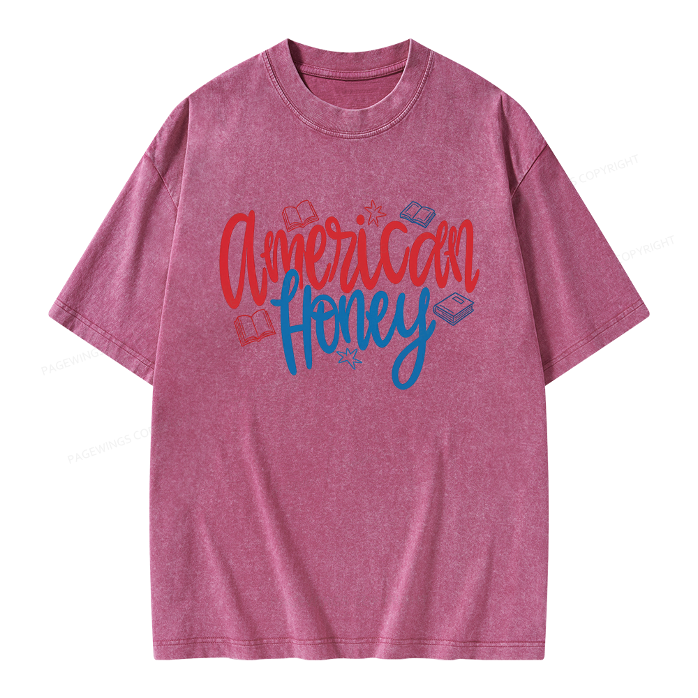 Pagewings American Honey Unisex Washed T-shirt