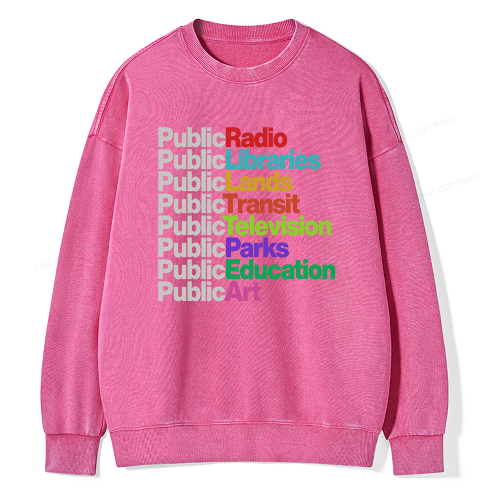 Pagewings Public Libraries Washed Sweatshirt