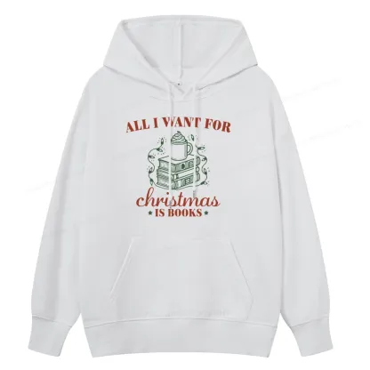 Pagewings All I Want For Christmas Is Books Unisex Classic Hoodie