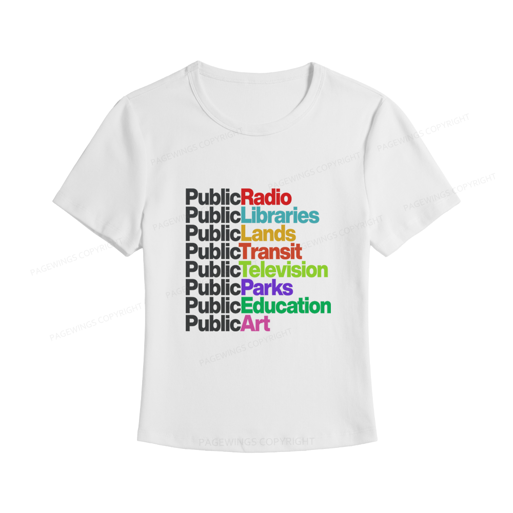 Pagewings Public Libraries Women's Baby Tee