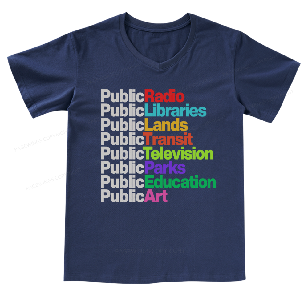 Pagewings Public Libraries V-neck T-shirt
