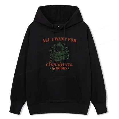 Pagewings All I Want For Christmas Is Books Unisex Classic Hoodie