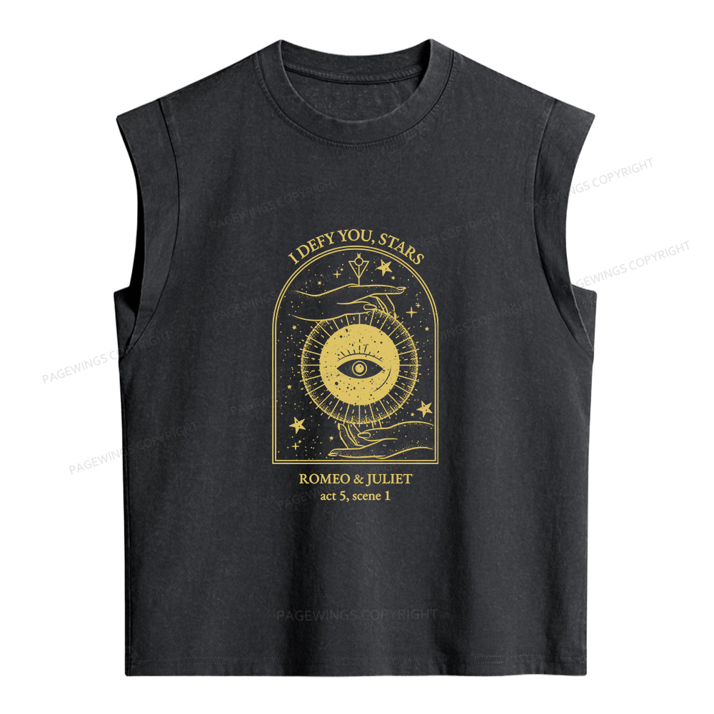 Pagewings Renaissance Poet Bookish Women's Washed Tank Top