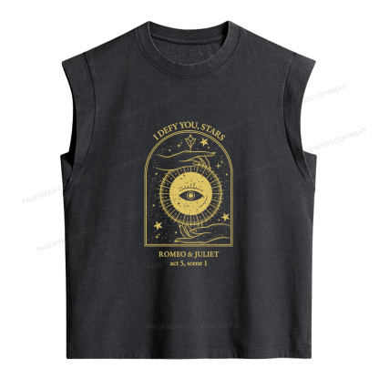 Pagewings Renaissance Poet Bookish Women's Washed Tank Top