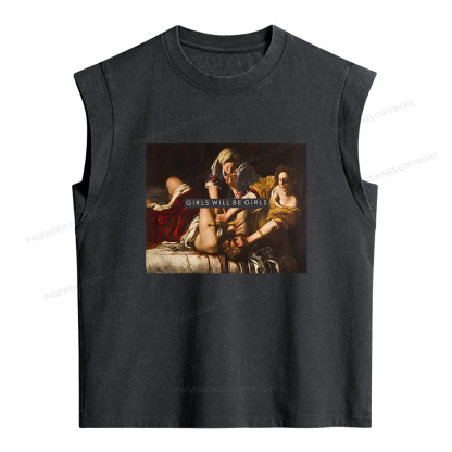 Pagewings Girls Will Be Girls Women's Washed Tank Top