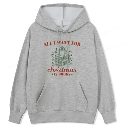 Pagewings All I Want For Christmas Is Books Unisex Classic Hoodie