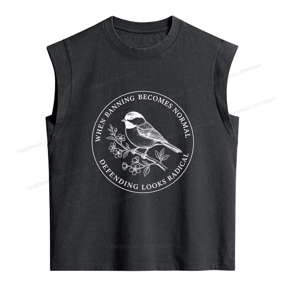 Pagewings Banned Books Women's Washed Tank Top