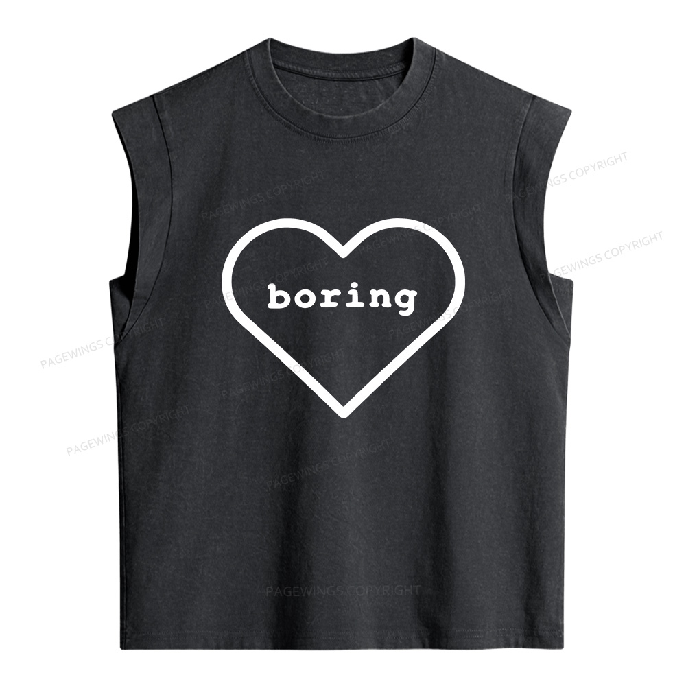 Pagewings Boring Women's Washed Tank Top