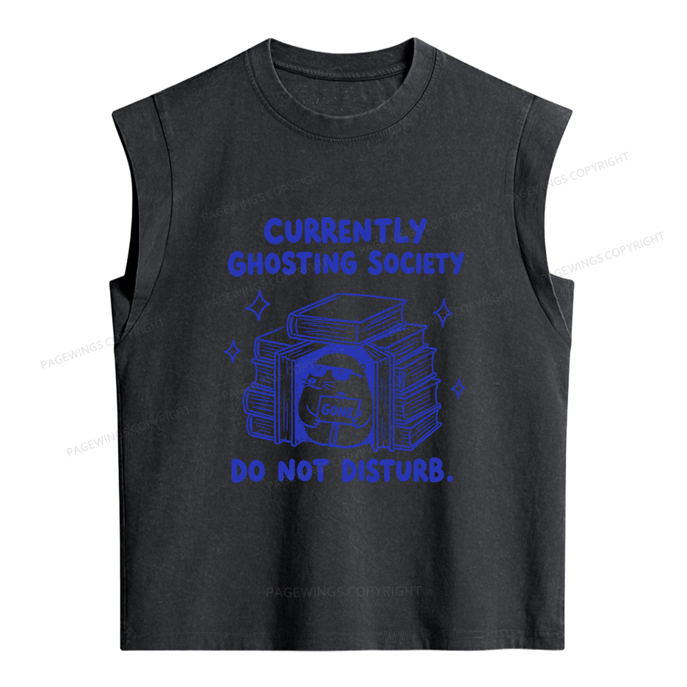 Pagewings Do Not Disturb Women's Washed Tank Top