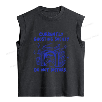 Pagewings Do Not Disturb Women's Washed Tank Top