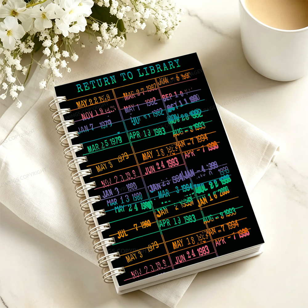 Pagewings Library Card Spiral Notebook