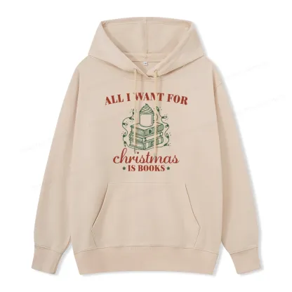 Pagewings All I Want For Christmas Is Books Unisex Classic Hoodie