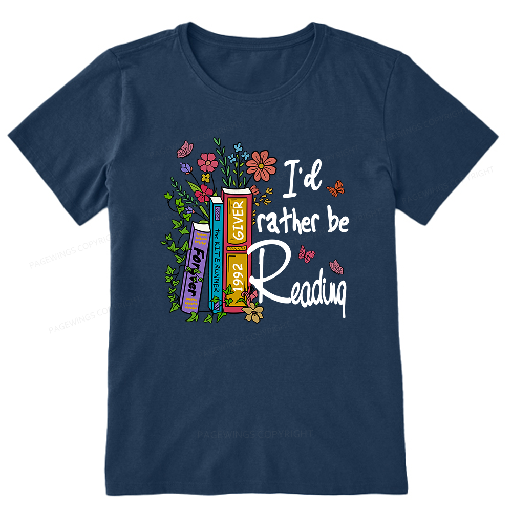 Pagewings I'd Rather Be Reading Unisex Classic T-shirt