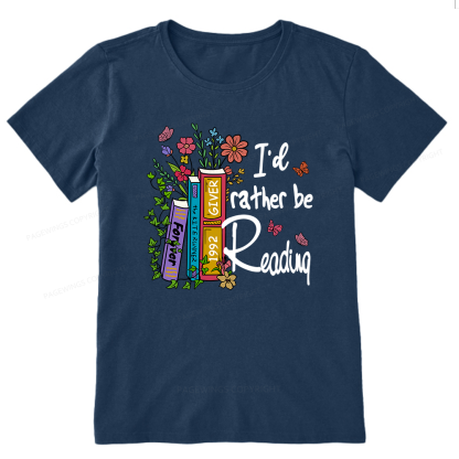 Pagewings I'd Rather Be Reading Unisex Classic T-shirt