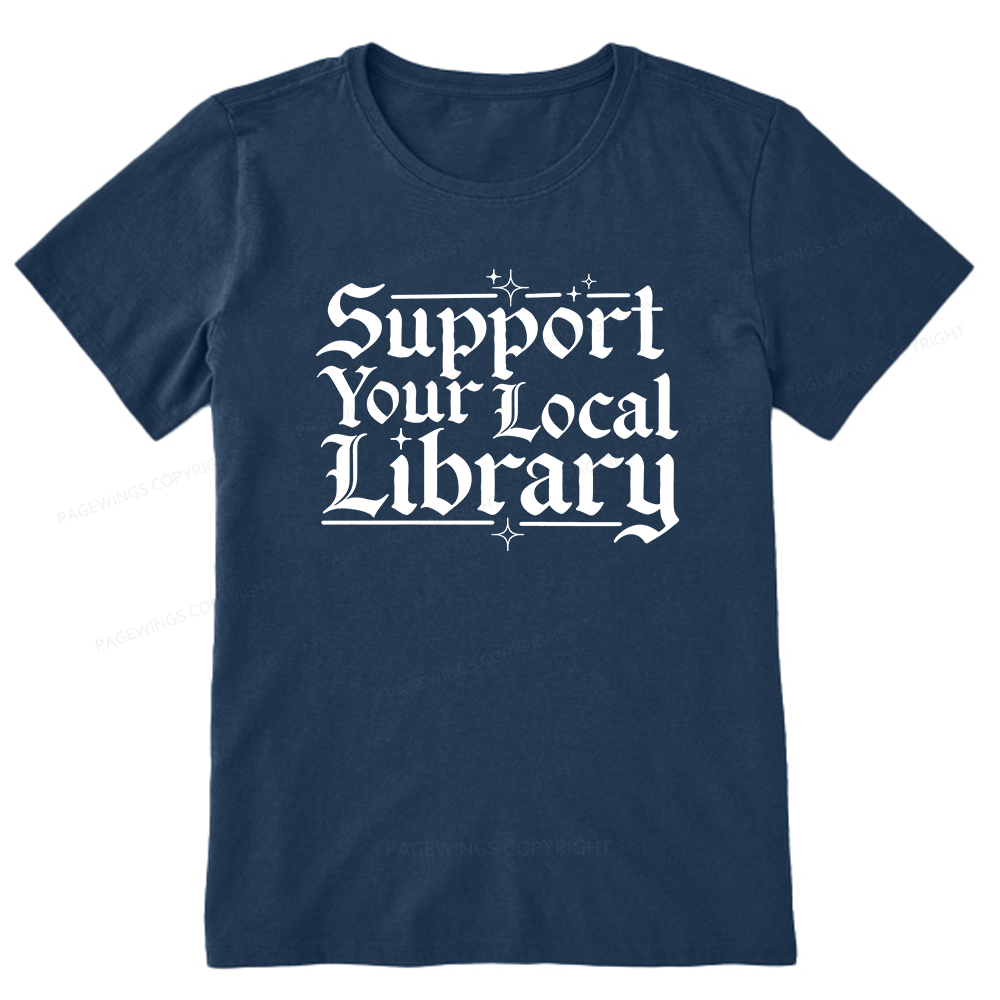 Pagewings Support Your Local Library Unisex Classic T-shirt