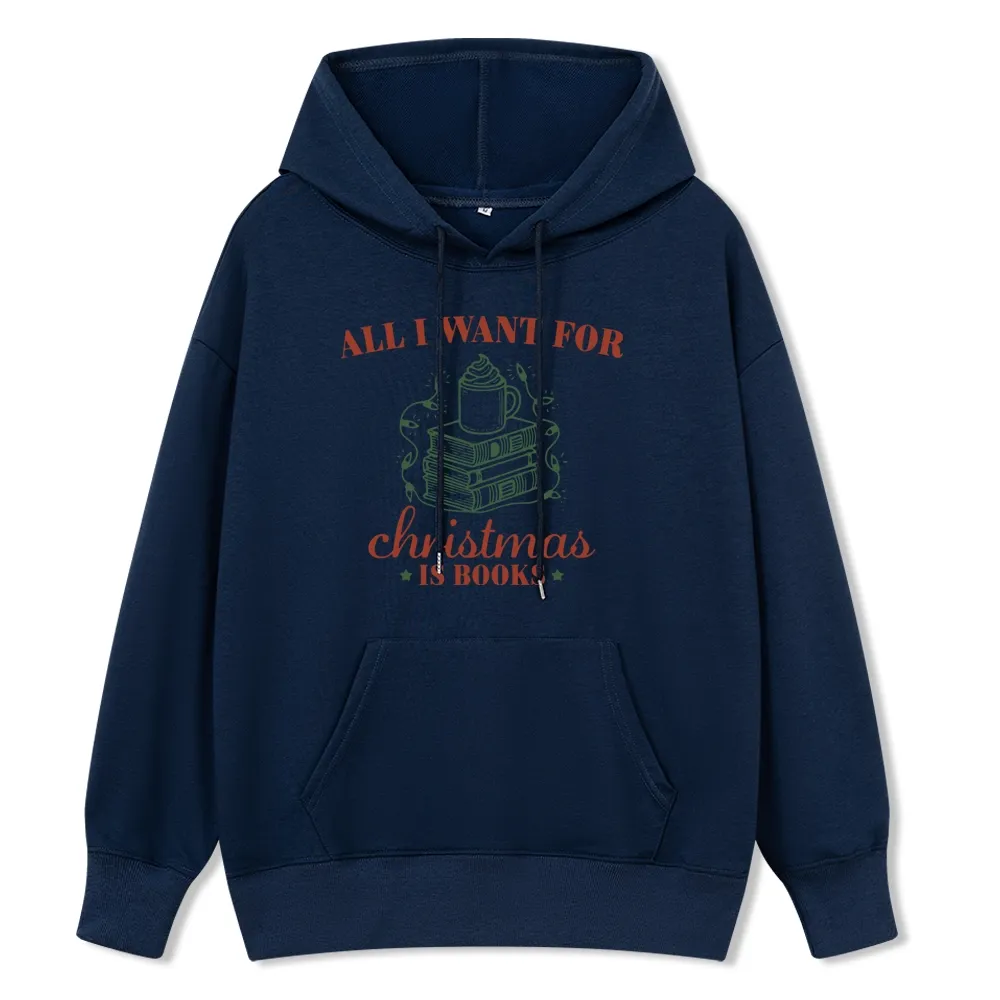 Pagewings All I Want For Christmas Is Books Unisex Classic Hoodie